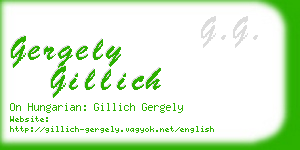 gergely gillich business card